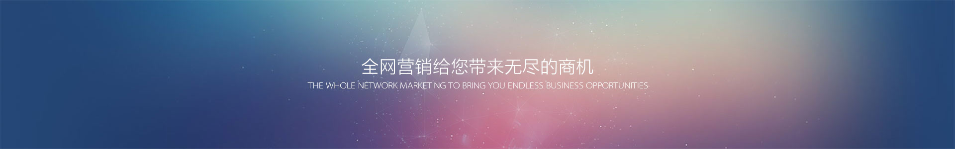 全網營銷給您帶來無盡的商機